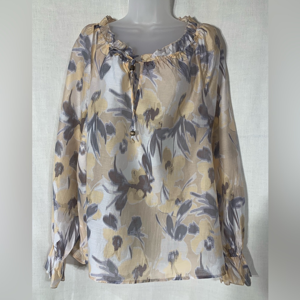 Martha Stewart Long Sleeve Floral Print Womens Top Size Xl Martha Stewart Long Sleeve Floral Print Womens Top Size Xl